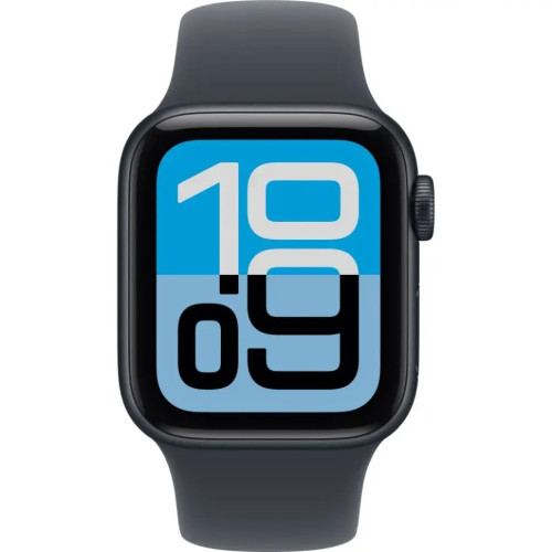 Apple Watch SE 3 (2025) 44mm, корпус из алюминия «Midnight», ремешок Sport Band «Midnight», чёрный