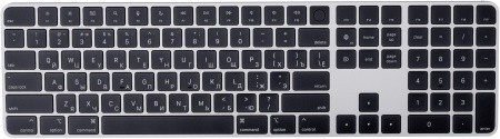 Клавиатура беспроводная Apple Magic Keyboard with Touch ID and Numeric, чёрный (MMMR3)