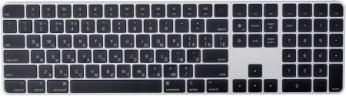 Клавиатура беспроводная Apple Magic Keyboard with Touch ID and Numeric, чёрный (MMMR3)