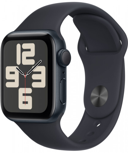 Apple Watch SE (2024) 40mm, корпус из алюминия (Темная ночь)