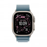 Apple Watch Ultra 3 (2025), 49 мм, корпус из титана цвета «Black», ремешок Alpine Loop цвета «Light Blue», голубой