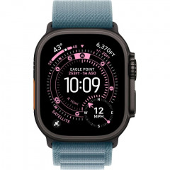 Apple Watch Ultra 3 (2025), 49 мм, корпус из титана цвета «Black», ремешок Alpine Loop цвета «Light Blue», голубой