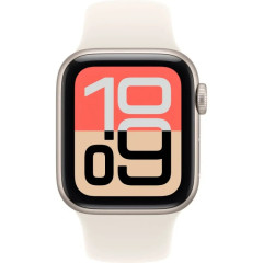 Apple Watch SE 3 (2025) 40mm, корпус из алюминия «Starlight», ремешок Sport Band «Starlight», сияющая звезда