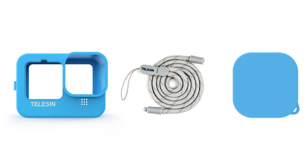 Силиконовый чехол для для HERO9 \ HERO10 \ HERO11 \ HERO12 голубой