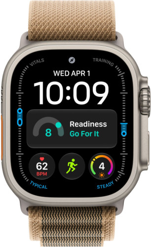 Apple Watch Ultra 4 (2026), 49 мм, корпус из титана цвета «Natural», ремешок Alpine Loop цвета «Desert», песочный