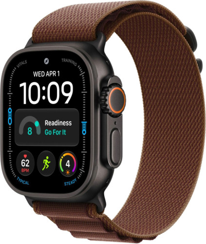 Apple Watch Ultra 4 (2026), 49 мм, корпус из титана цвета «Black», ремешок Alpine Loop цвета «Burgundy», бургунди