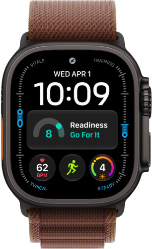 Apple Watch Ultra 4 (2026), 49 мм, корпус из титана цвета «Black», ремешок Alpine Loop цвета «Burgundy», бургунди