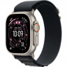 Apple Watch Ultra 3 (2025), 49 мм, корпус из титана цвета «Natural», ремешок Alpine Loop цвета «Black», чёрный