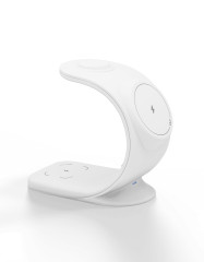 Беспроводное зарядное устройство VLP Powerstand 3in1 Qi2 для Apple Watch, белое