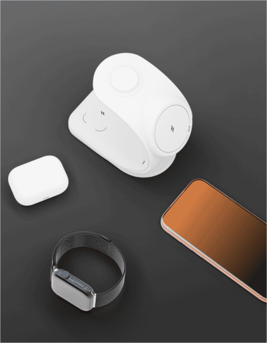 Беспроводное зарядное устройство VLP Powerstand 3in1 Qi2 для Apple Watch, белое
