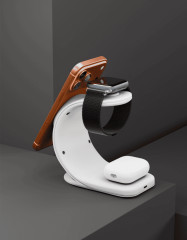 Беспроводное зарядное устройство VLP Powerstand 3in1 Qi2 для Apple Watch, белое