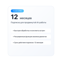 Подписка Plaud AI Pro 12 месяцев
