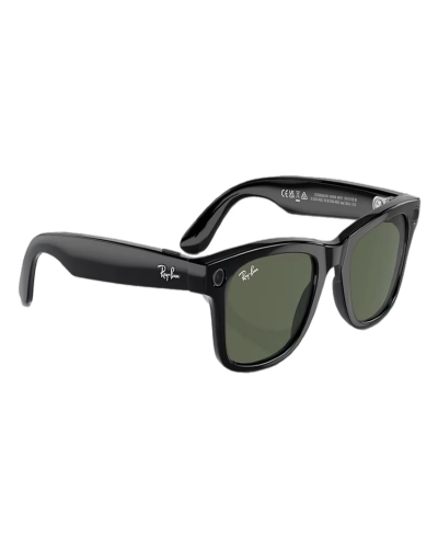 Ray-Ban Meta Wayfarer RW4008 (Глянцевая черная оправа линзы зеленые)