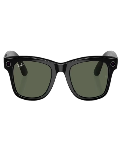 Ray-Ban Meta Wayfarer RW4008 (Глянцевая черная оправа линзы зеленые)