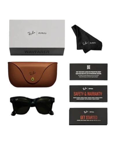 Ray-Ban Meta Wayfarer RW4006 (Глянцевая черная оправа линзы прозрачные)