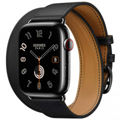 Apple Watch Series 9 Hermes 45mm, корпус из нержавеющей стали (Черный космос)