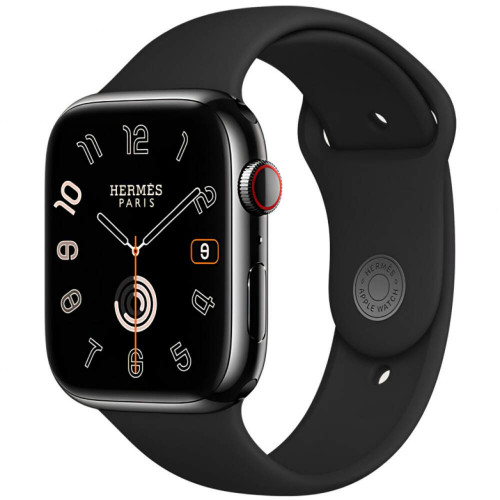 Apple Watch Series 9 Hermes 45mm, корпус из нержавеющей стали (Черный космос)