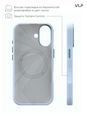 Чехол защитный VLP Aster Pro Case с MagSafe для iPhone 17, голубой