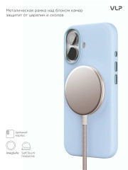 Чехол защитный VLP Aster Pro Case с MagSafe для iPhone 17, голубой