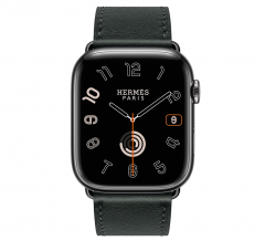 Apple Watch Series 9 Hermes 45mm, корпус из нержавеющей стали (Черный космос)