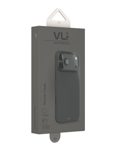 Чехол защитный VLP Kevlar Case с MagSafe для iPhone 17 Pro Max, черный