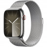 Apple Watch Series 9 GPS + Cellular 45mm, корпус из нержавеющей стали (Серебристый)