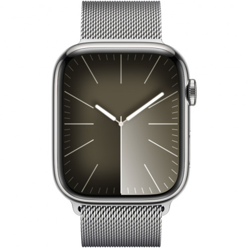 Apple Watch Series 9 GPS + Cellular 45mm, корпус из нержавеющей стали (Серебристый)