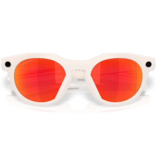 Умные очки Oakley Meta HSTN 00W8002 (белая оправа, линзы красно-оранжевые) Warm Grey Prizm Ruby