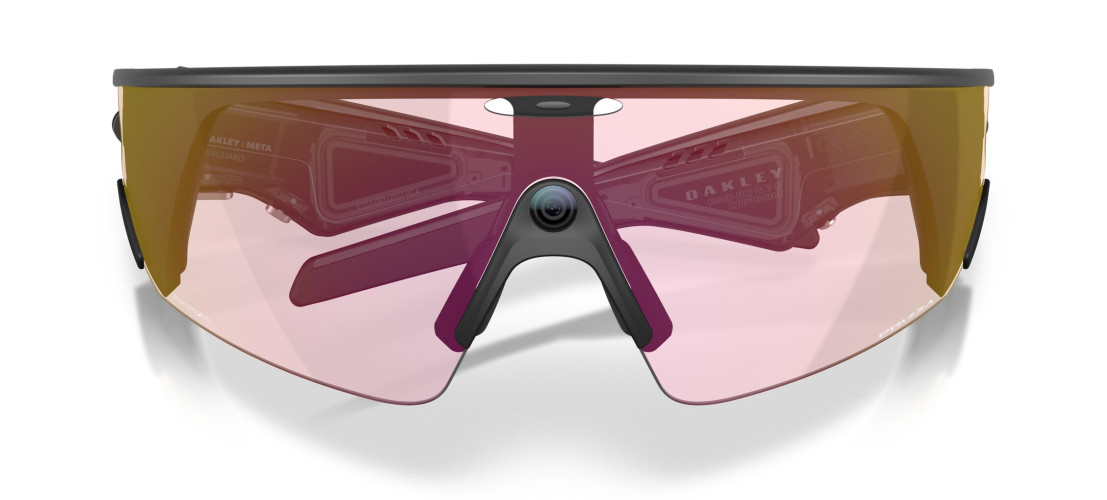 Умные очки Oakley Meta Vanguard OW8001 (чёрная оправа, линзы красно-оранжевые) Prizm Transitions Ember