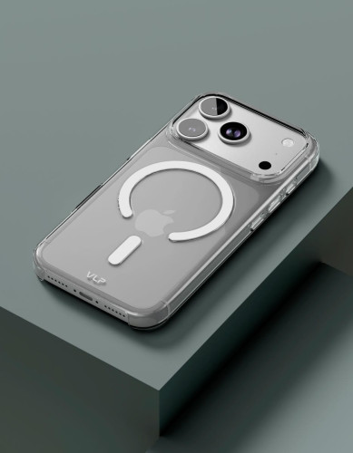 Чехол защитный VLP Puro Case с MagSafe для iPhone 17 Pro, прозрачный