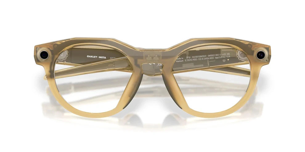 Умные очки Oakley Meta HSTN 00W8002 (бежевая оправа, линзы черные) Lichte Сurry/Transitions Brown