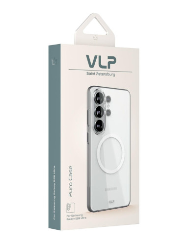 Чехол защитный VLP Puro Case с MagSafe для Samsung Galaxy S26 Ultra, прозрачный