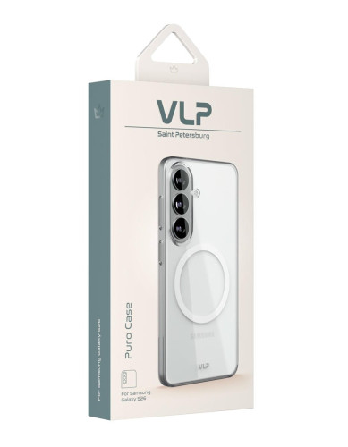 Чехол защитный VLP Puro Case с MagSafe для Samsung Galaxy S26, прозрачный