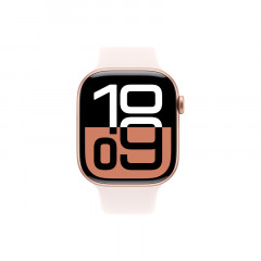 Apple Watch Series 10 46mm, корпус из алюминия (Розовое золото), спортивный ремешок (румянец) M/L