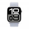 Apple Watch Series 10 42mm, корпус из алюминия (Серебристый), спортивный браслет дымчато-голубого цвета