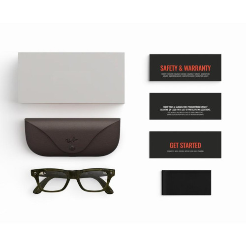 Умные очки Ray-Ban Blayzer Optics (Gen 2) Shiny Transparent Dark Olive/Clear (Standard)