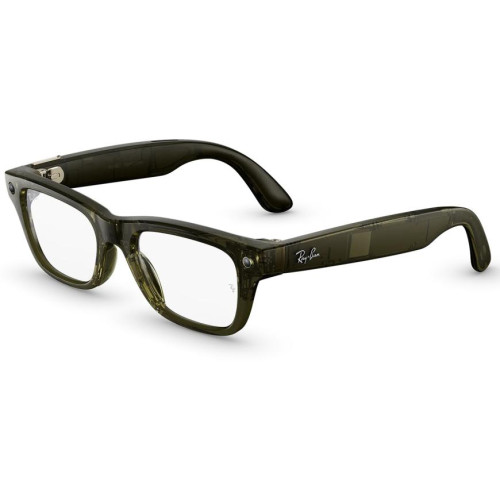 Умные очки Ray-Ban Blayzer Optics (Gen 2) Shiny Transparent Dark Olive/Clear (Large)