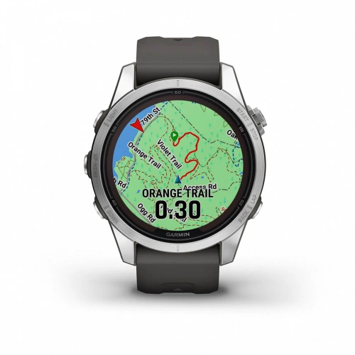 Умные часы Garmin Fenix 7S Pro Solar (Серебристый)