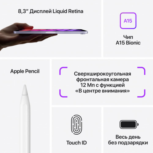 iPad mini (2021) 64Gb Wi-Fi, без RuStore (Розовый)