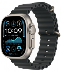 Apple Watch Ultra 2 GPS + Cellular 49mm, корпус из бежевого титана, ремешок Ocean черного цвета