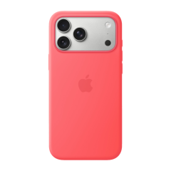 Силиконовый чехол MagSafe Apple Silicone Case для iPhone 17 Pro Max («Спелая гуава» | Bright Guava)