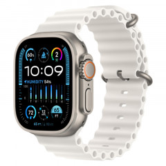 Apple Watch Ultra 2 GPS + Cellular 49mm, корпус из титана, ремешок Ocean Белого цвета