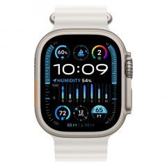 Apple Watch Ultra 2 GPS + Cellular 49mm, корпус из титана, ремешок Ocean Белого цвета