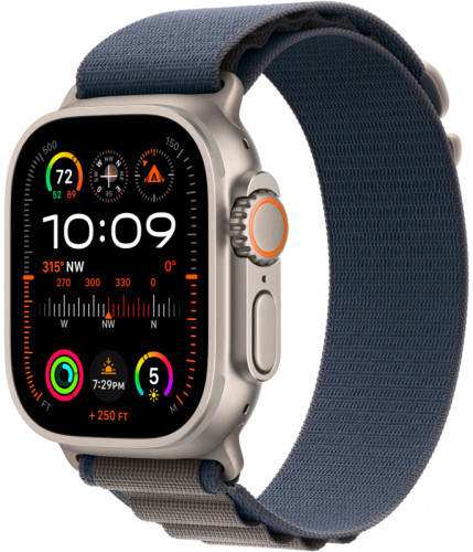 Apple Watch Ultra 2 GPS + Cellular 49mm, титановый корпус, ремешок Alpine Синего M
