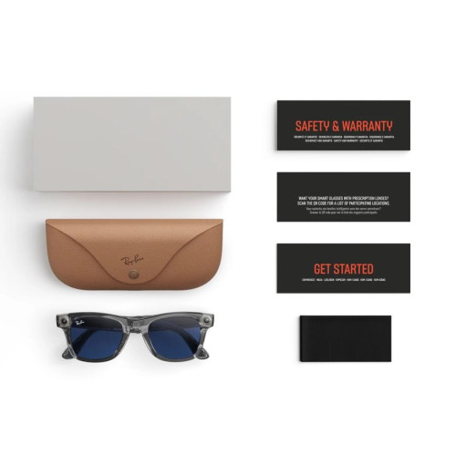Умные очки Ray-Ban Wayfarer (Gen 2) Shiny Transparent Grey/Sapphire Transitions