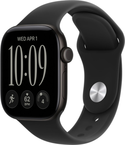 Apple Watch Series 12 42 mm, корпус из алюминия (Черный), ремешок Sport Band