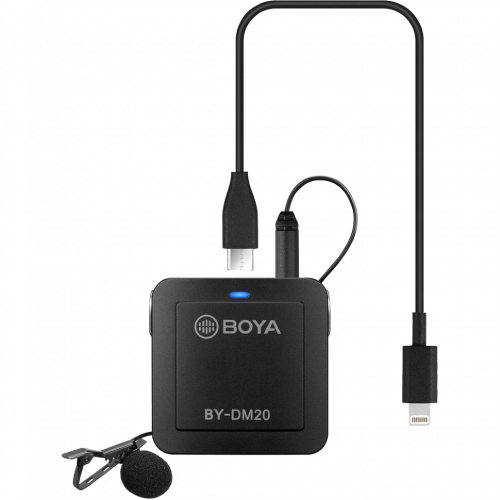 Петличный микрофон BOYA BY-DM20 двухканальный