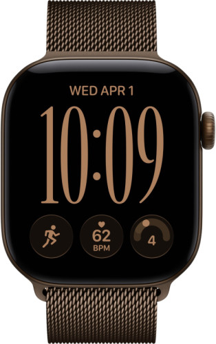 Apple Watch Series 12 42 mm, корпус из алюминия (Бронза), миланский сетчатый браслет