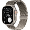 Apple Watch Ultra 3 (2025), 49 мм, корпус из титана цвета «Natural», ремешок Titanium Milanese Loop цвета «Natural», бежевый