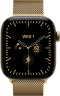 Apple Watch Series 12 46 mm, корпус из титана (Сияющее золото), миланский сетчатый браслет